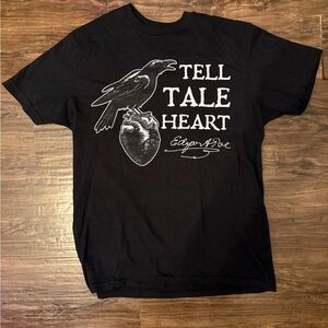 Gildan Black Softstyle Tee tell tale hearth Edgar Allen Poe